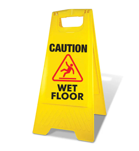 Wet Floor Sign – Caution Safety Warning Board, Double-Sided, 60cm