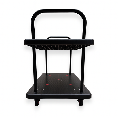 Heavy Duty Double Layer Utility Trolley with Brakes – 600kg Load 1100×650mm