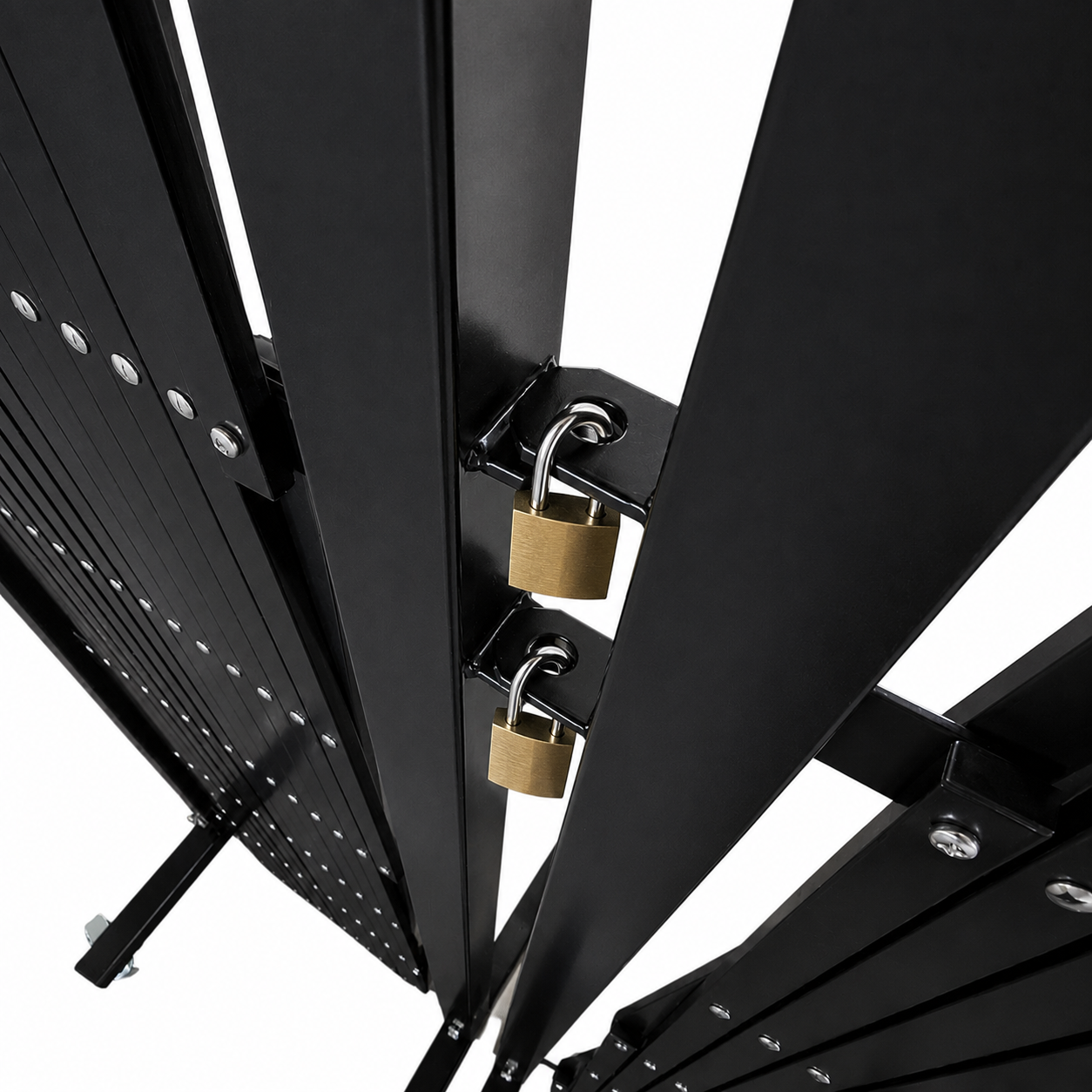 2m High Mobile Expandable Security Gate – 3m Wide with Floor Drop Bolts