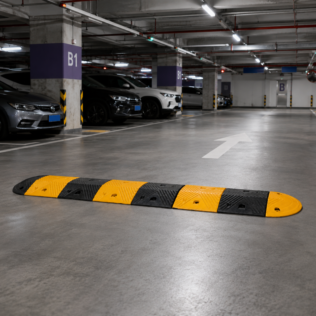 250mm Rubber Speed Hump Middle Section – 50mm High