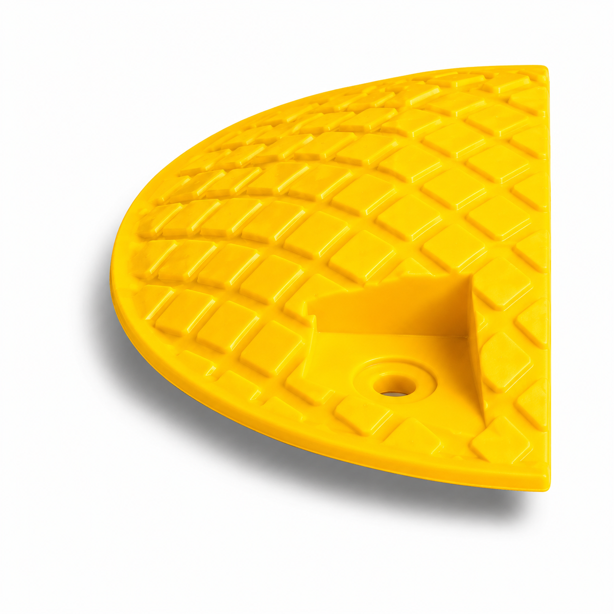 Plastic Speed Hump End Cap – Black/Yellow, 50mm High