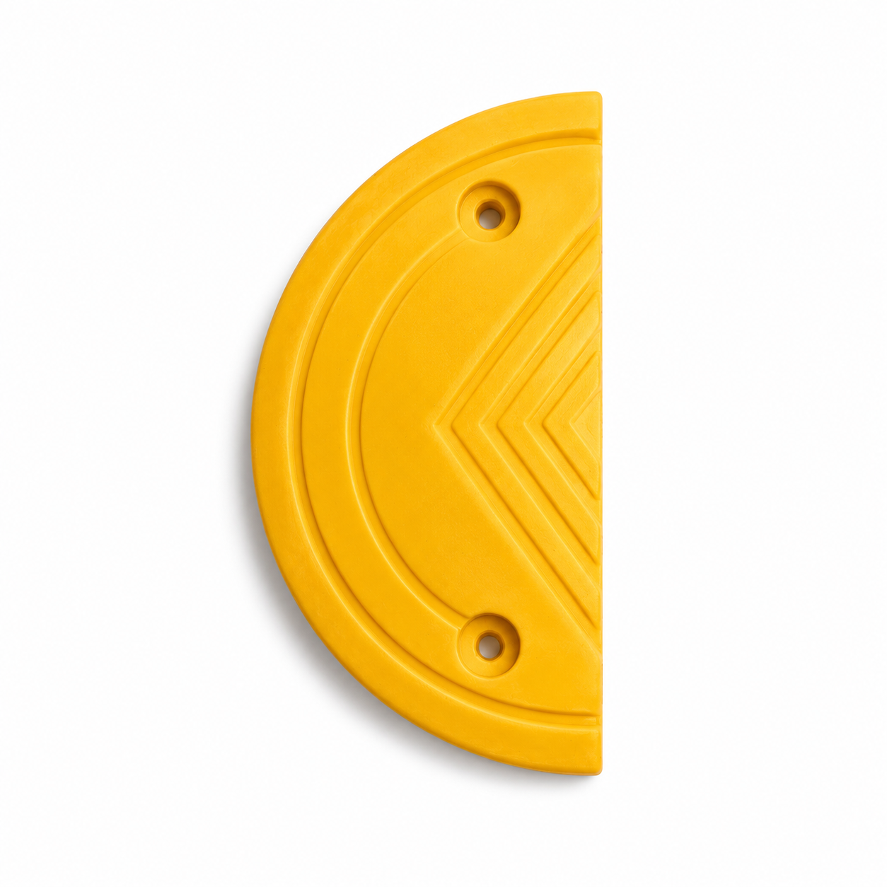 Rubber Speed Hump End Cap – Black/Yellow, 50mm High