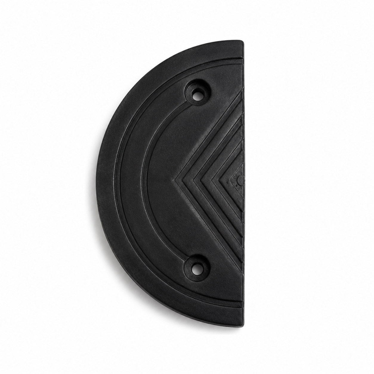 Rubber Speed Hump End Cap – Black/Yellow, 50mm High