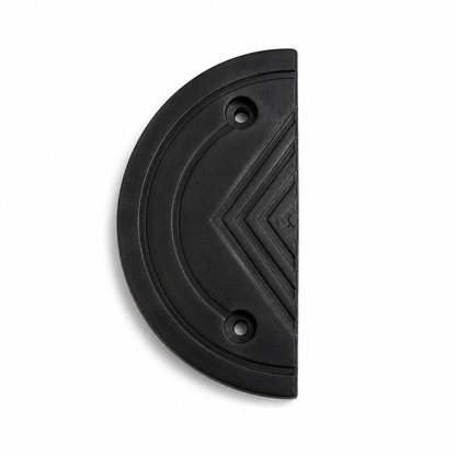 Rubber Speed Hump End Cap – Black/Yellow, 50mm High