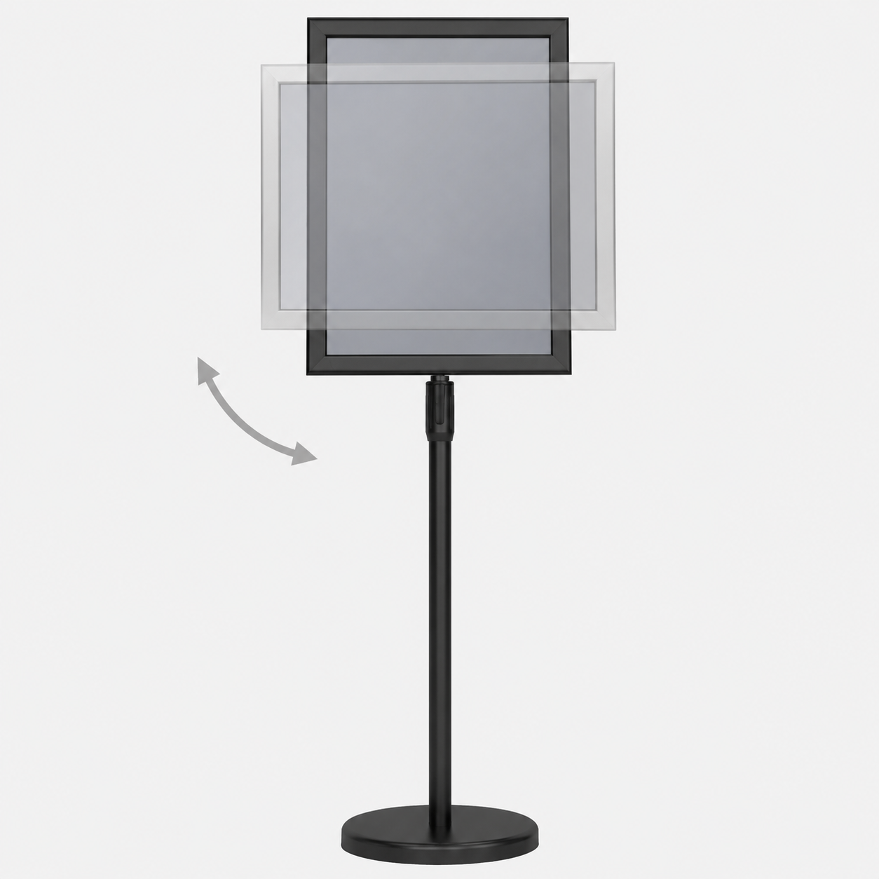 A3 Black Menu Poster Stand with Lockable Snap Frame