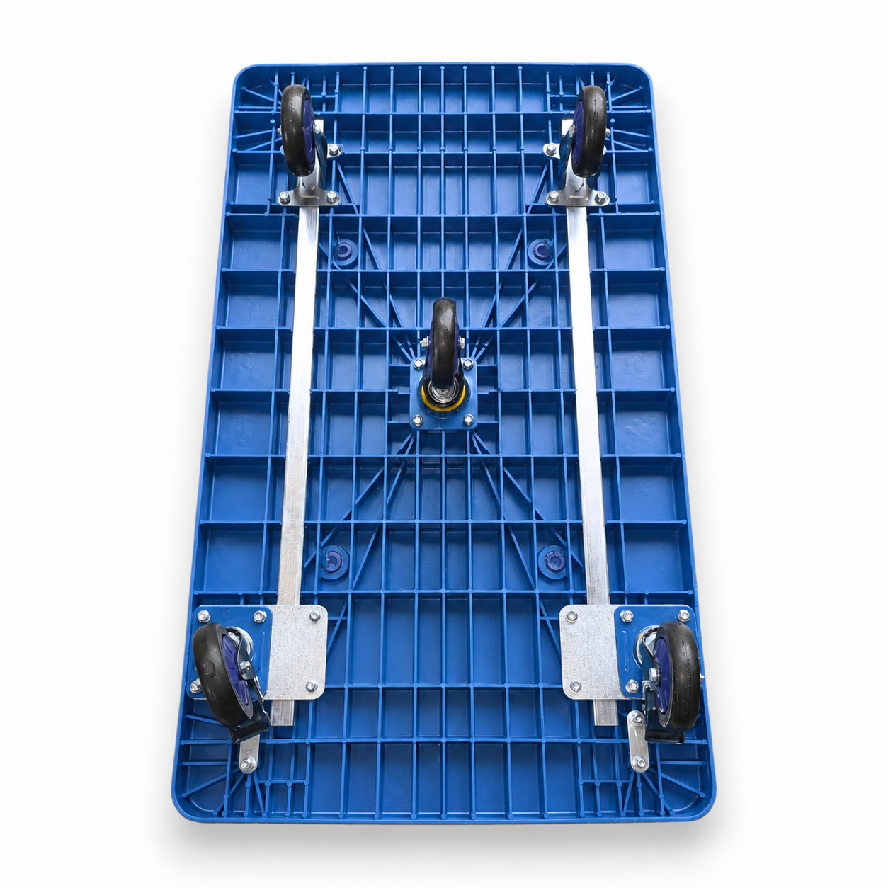 600kg Heavy Duty Platform Trolley 1100×650mm Blue with Brakes