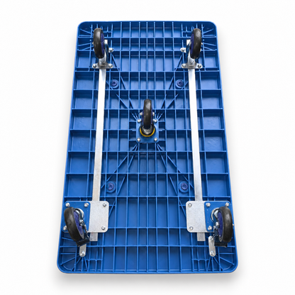 600kg Heavy Duty Platform Trolley 1100×650mm Blue with Brakes