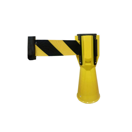 Traffic Cone Topper Retractable Belt 3m – Yellow/Black Safety Barrier