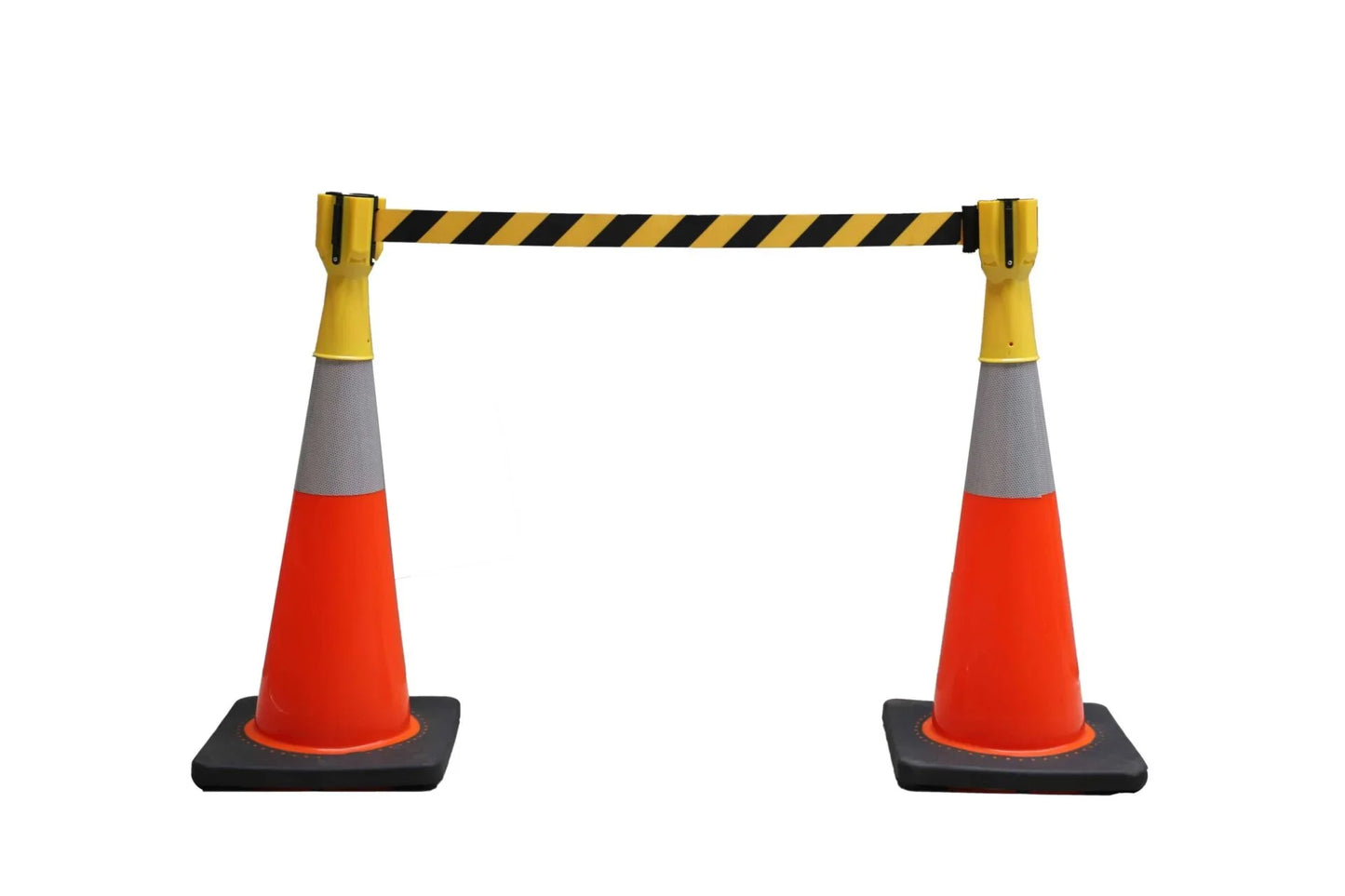Traffic Cone Topper Retractable Belt 3m – Yellow/Black Safety Barrier