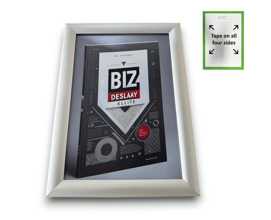 A1 Silver Snap Frame Self Adhesive Mount 25mm Profiles