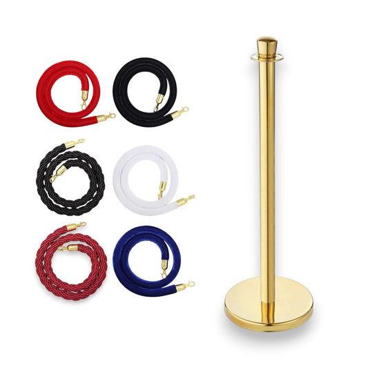 Stanchions Gold Rope Queue Barrier