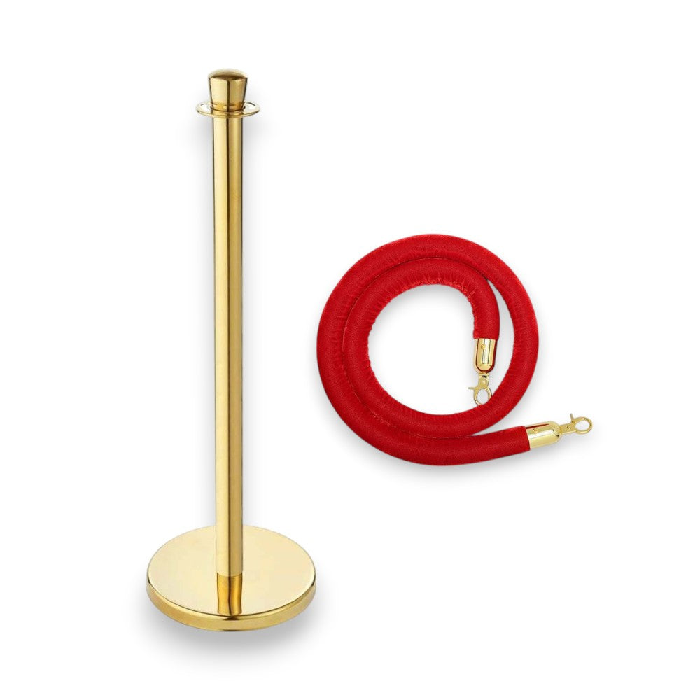 Stanchions Gold Rope Queue Barrier