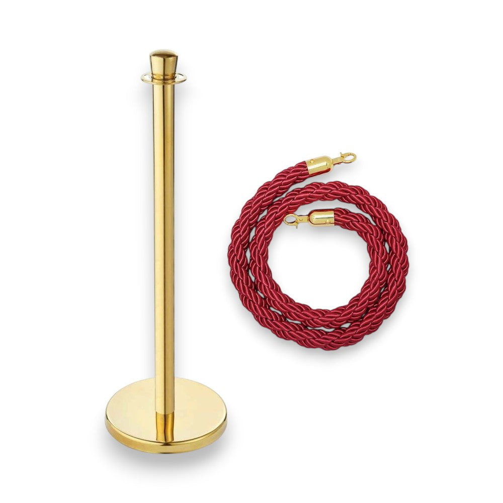 Stanchions Gold Rope Queue Barrier