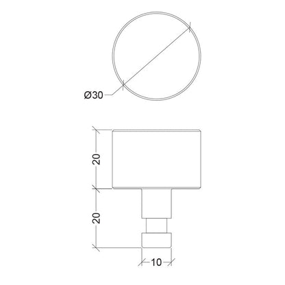 Skateboard Deterrent Stud – Stainless Steel, Anti-Skate Protection