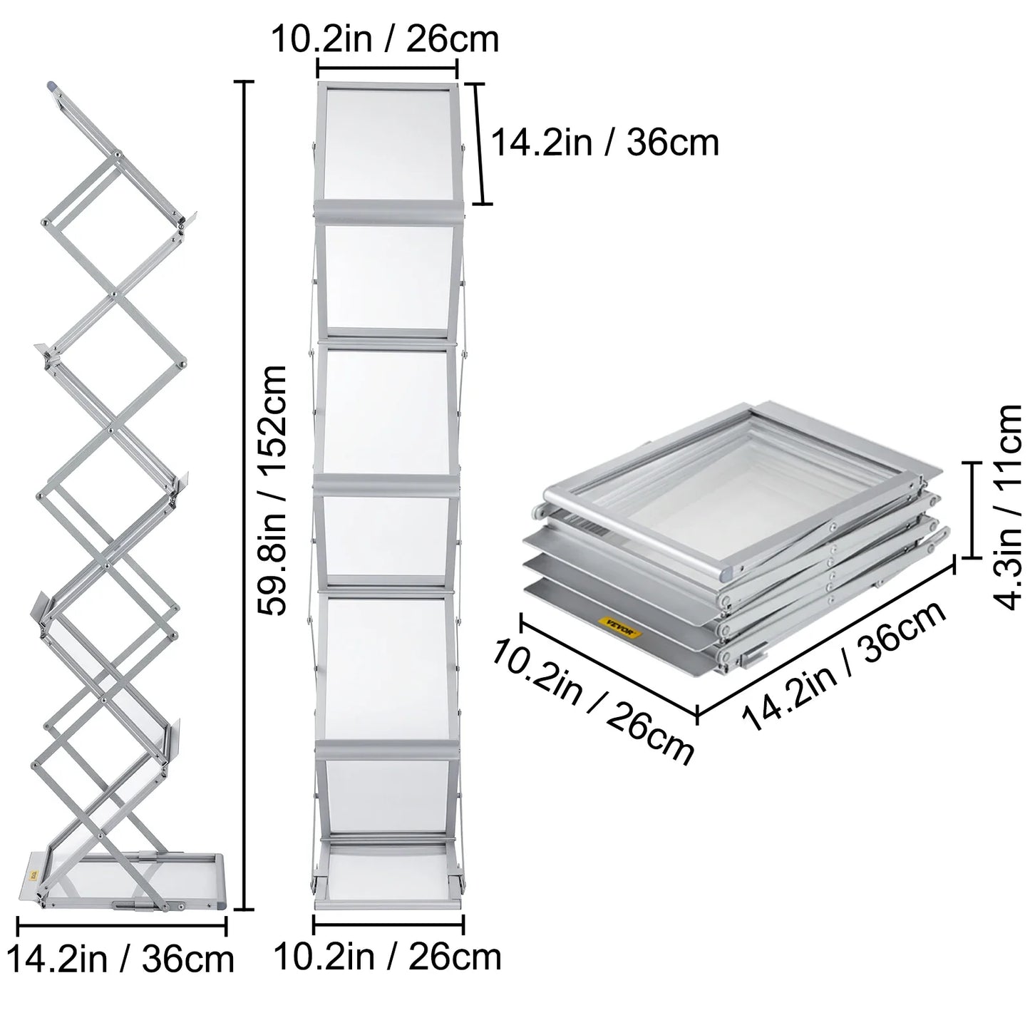 A4 Portable Literature Rack with Carrying Bag