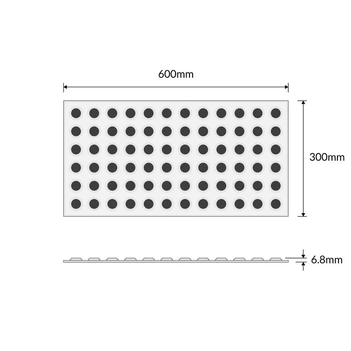 Tactile Indicator Plate – Stainless Steel 300x600mm