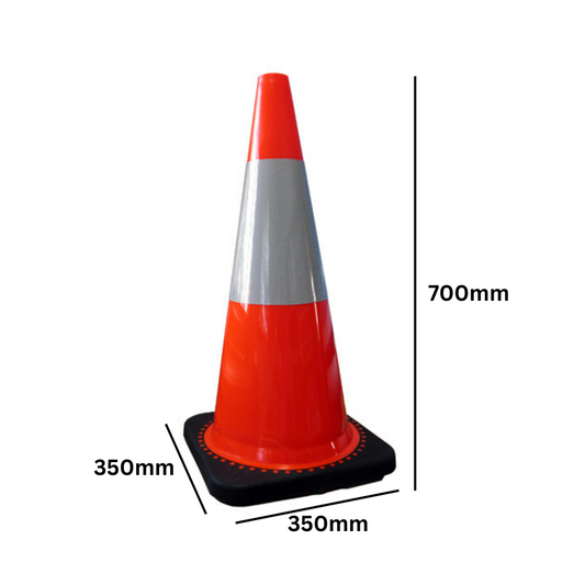 Traffic Cone 700mm Reflective Safety – High Visibility Road Cone