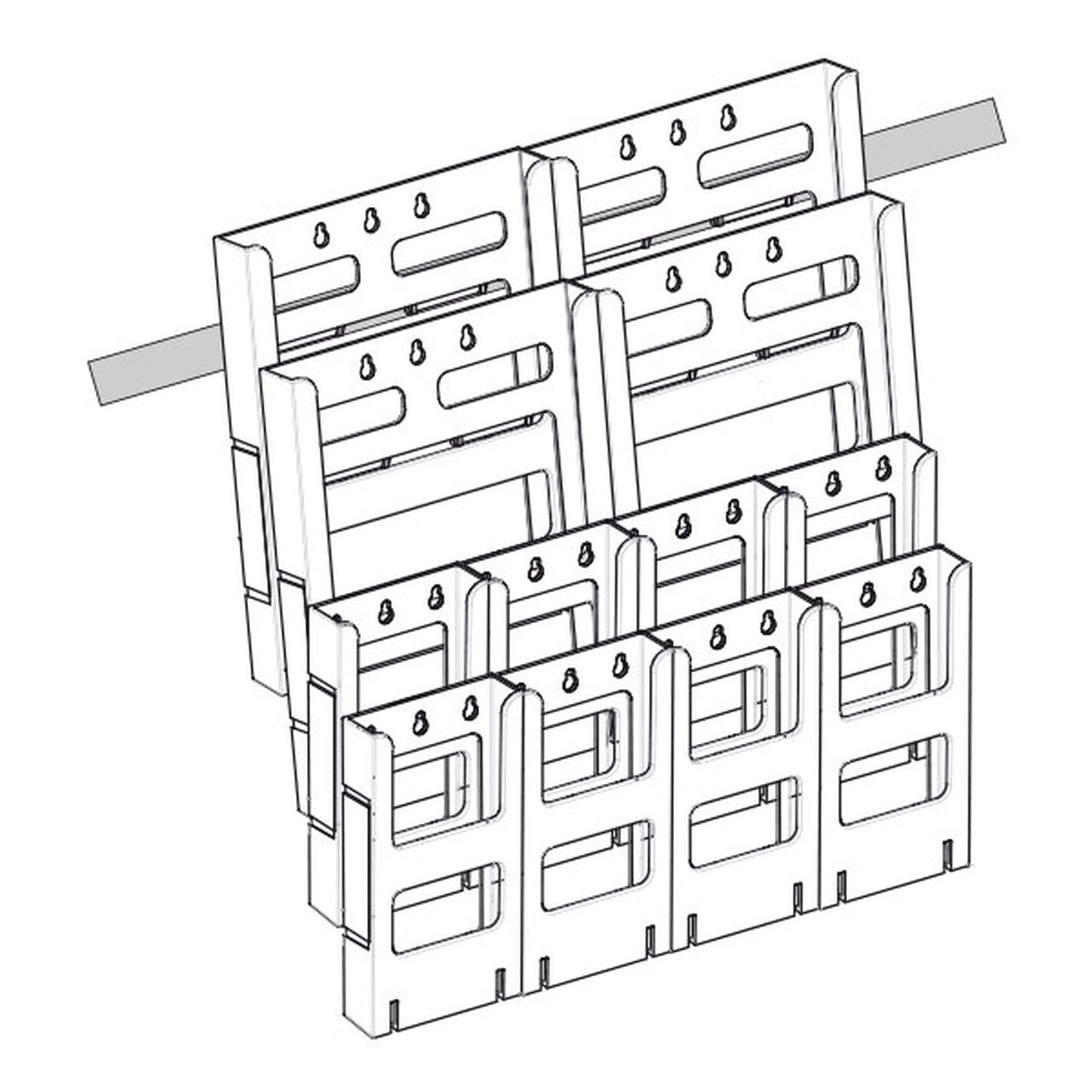 4xA4 & 8xDL Wall Mount Brochure Holders Lit Loc