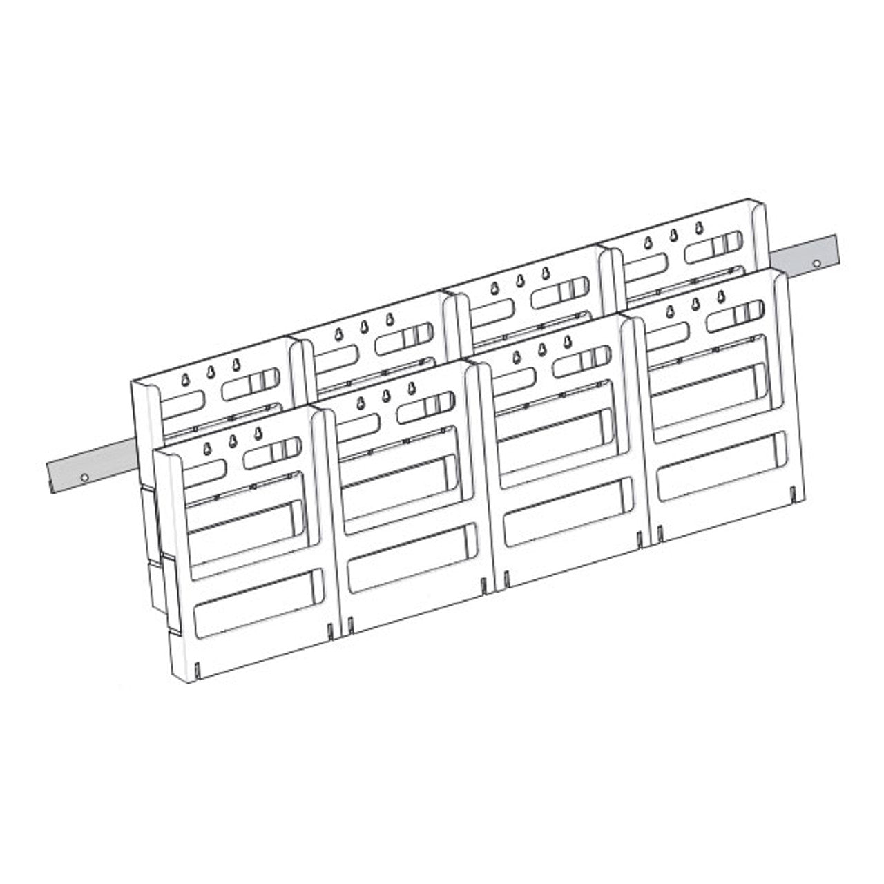 8xA4 Wall Mount Brochure Holders Landscape Lit Loc