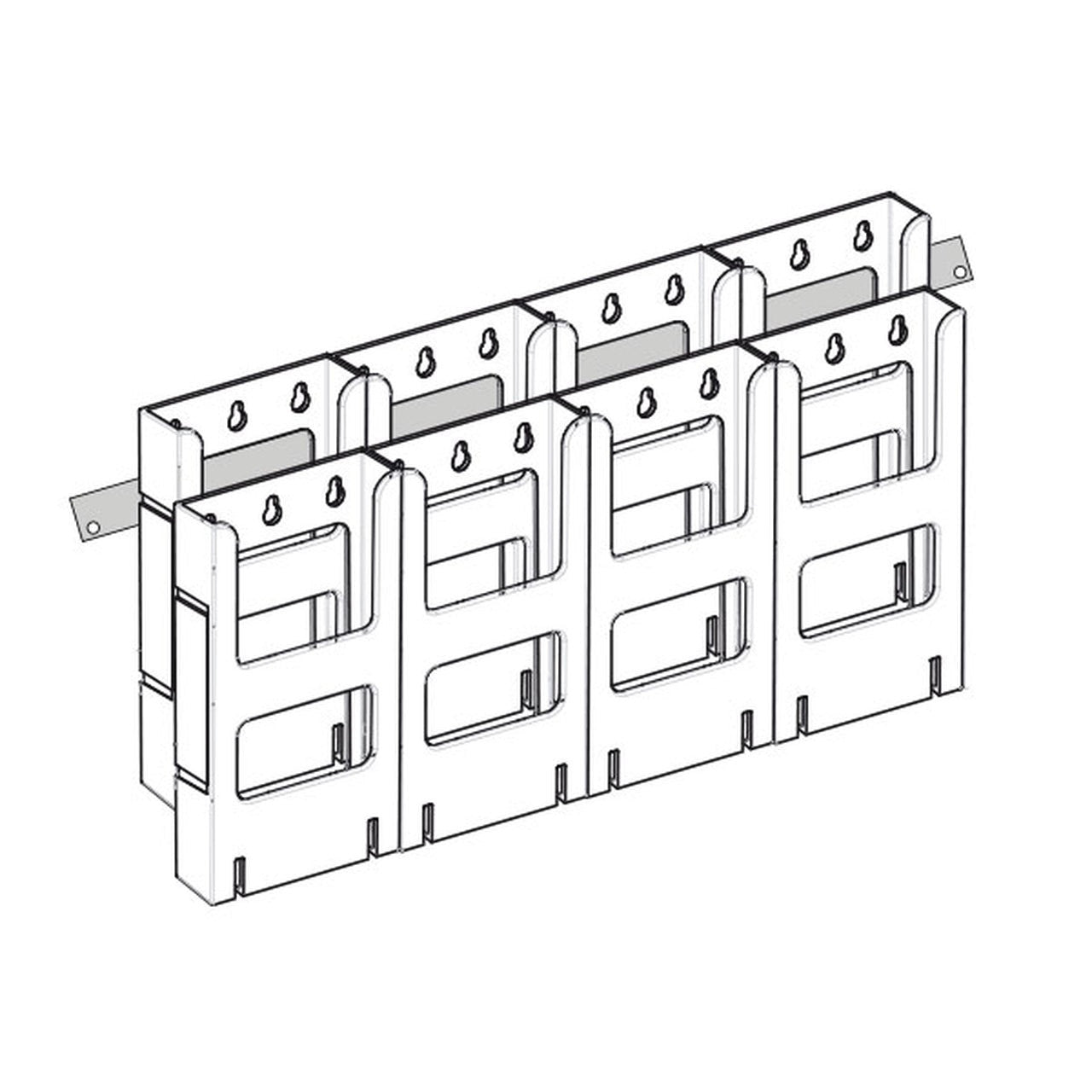 8xDL Wall Mount Brochure Holders Lit Loc