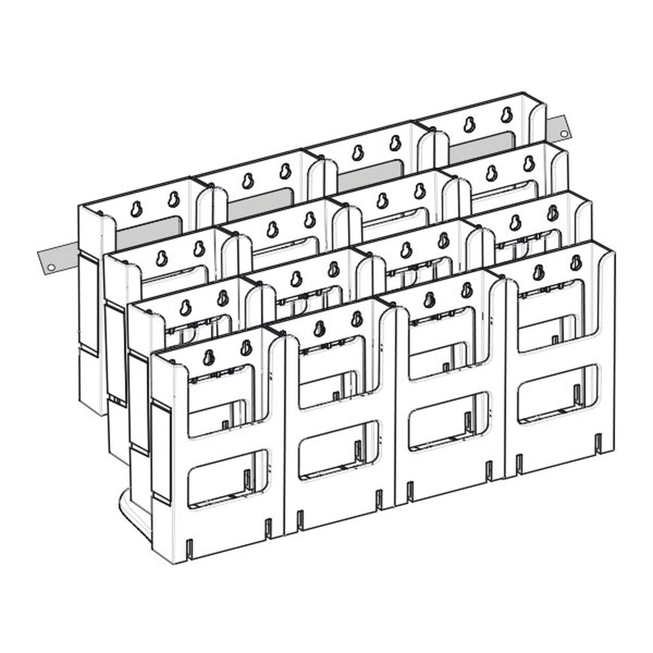 16xDL Wall Mount Brochure Holders Lit Loc
