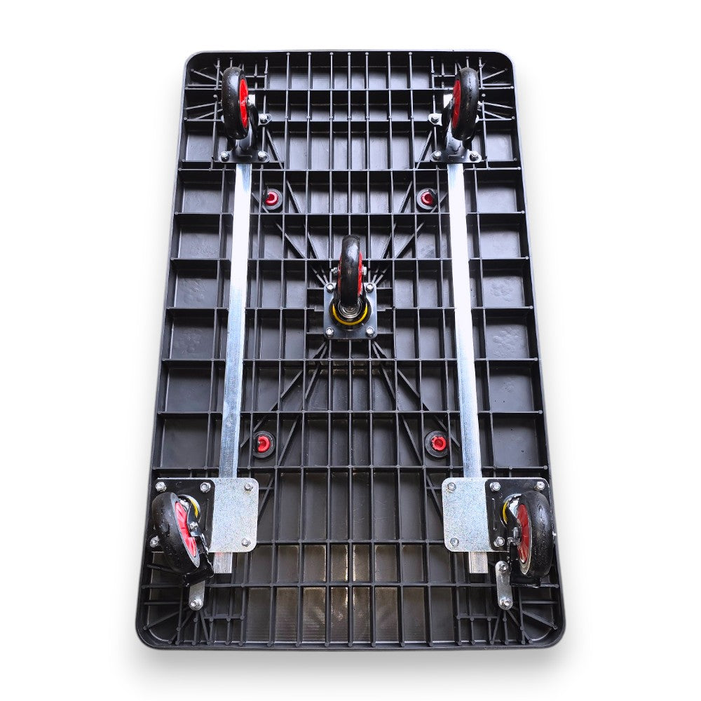 Heavy Duty Double Layer Utility Trolley with Brakes – 600kg Load 1100×650mm