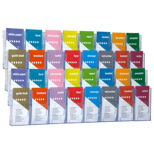 32xDL Wall Mount Brochure Holders Lit Loc