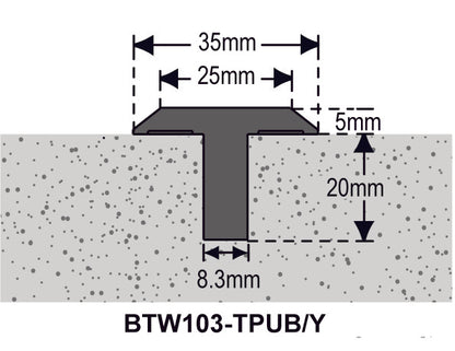 Plastic Tactile Indicator – Yellow, 35mm