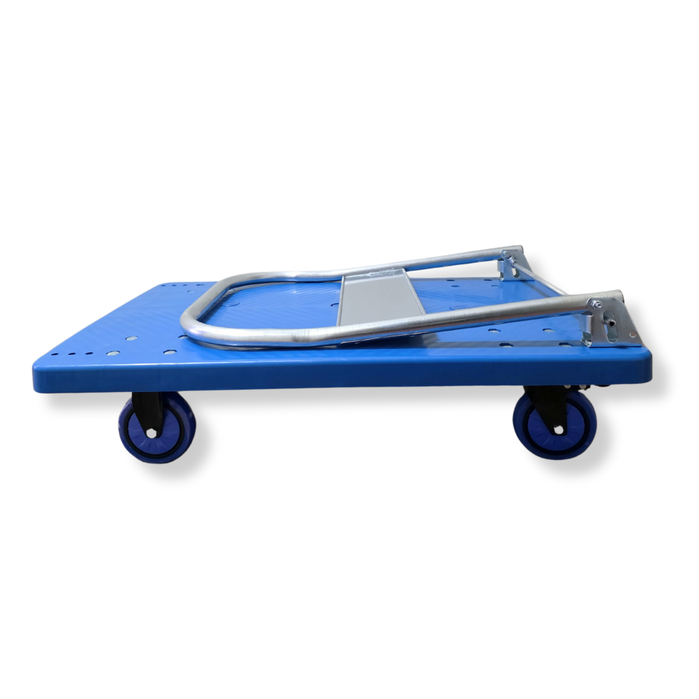 400kg Heavy Duty Platform Trolley 900×600mm Blue with Brakes