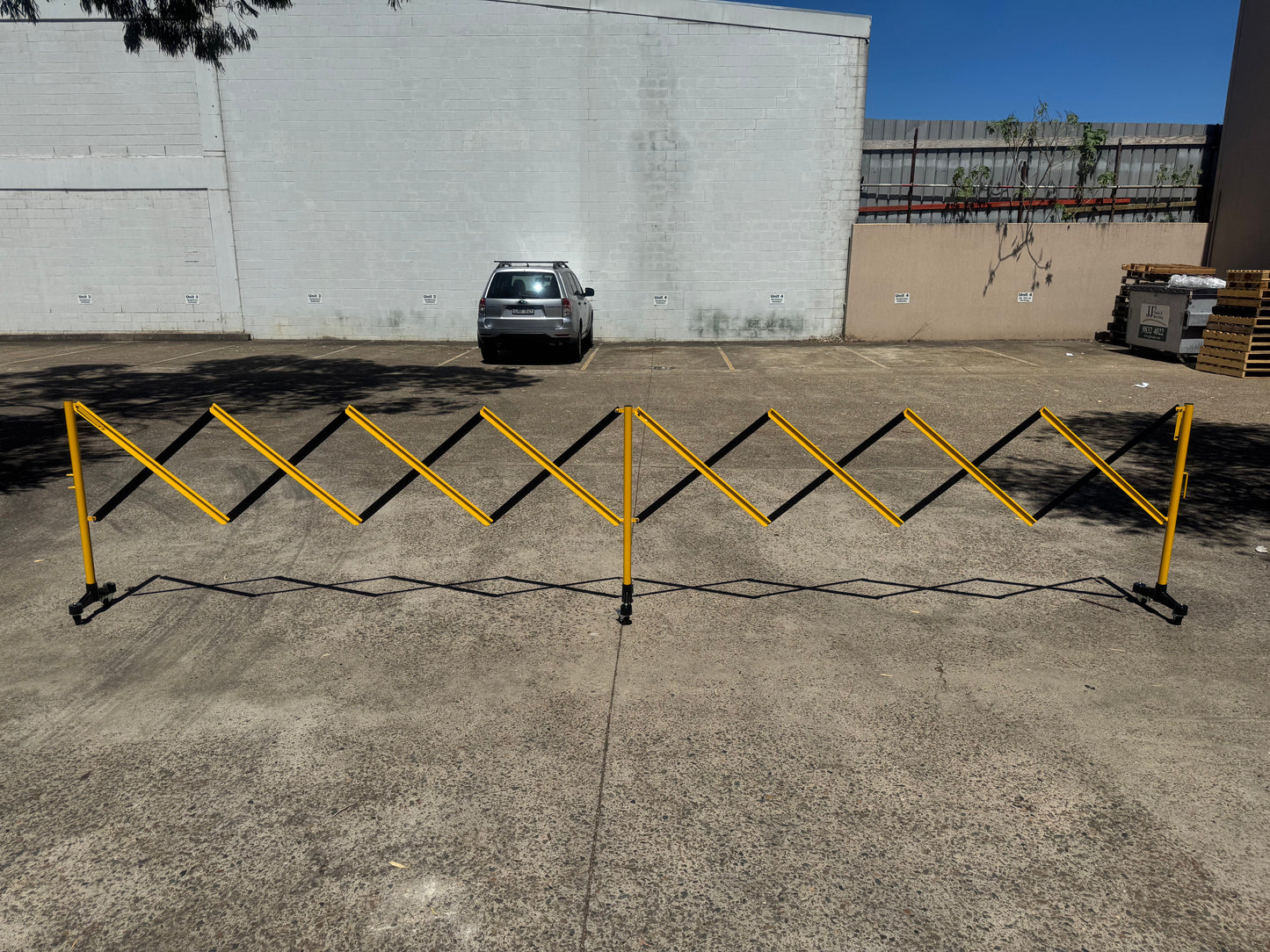 5m Expandable Safety Barrier – Black & Yellow, Indoor & Outdoor Use