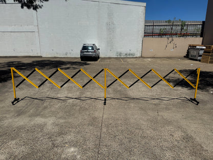 5m Expandable Safety Barrier – Black & Yellow, Indoor & Outdoor Use
