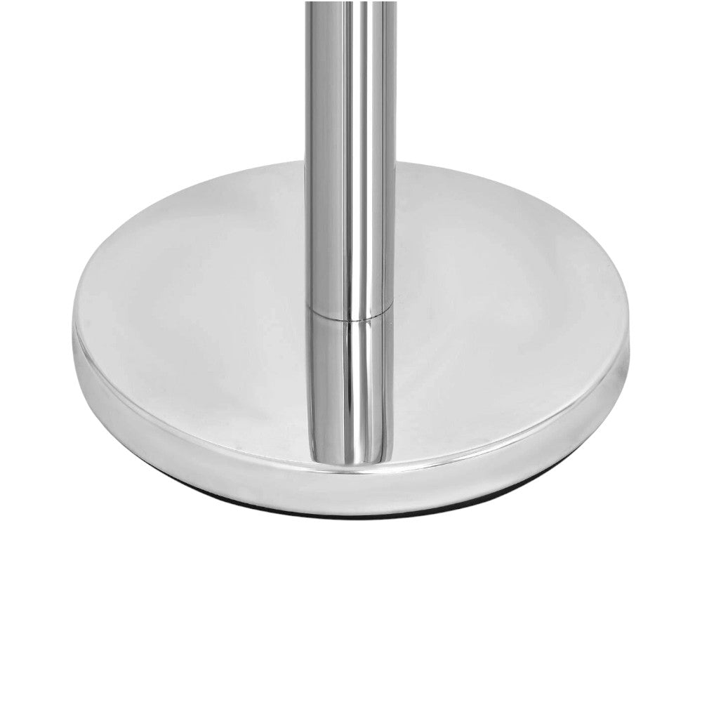 Silver Retractable Barrier Posts with Black Belts- Set of 4
