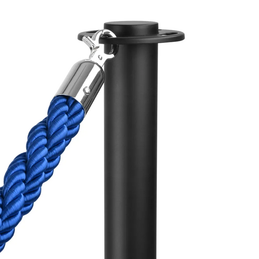 Black Crowd Control Stanchion with Rope