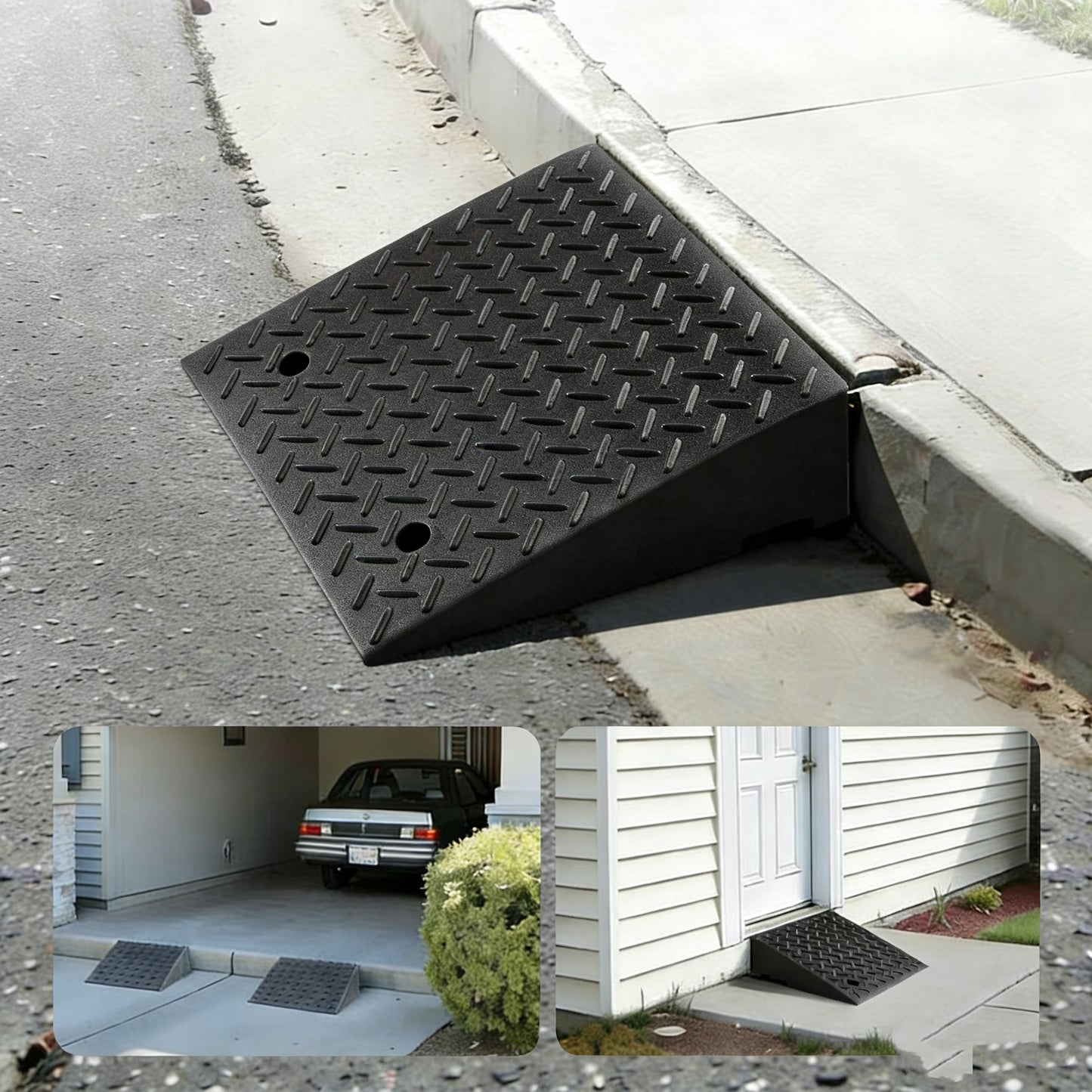 Rubber Access Ramp 500×800×160mm – Kerb & Loading Access, 20 Tonne