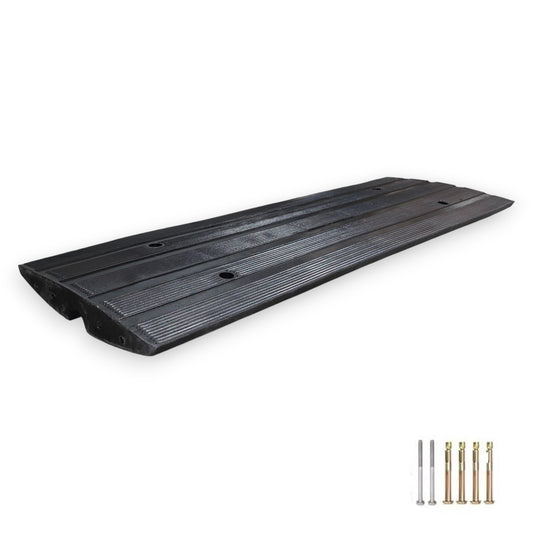 Rubber Driveway Gutter Ramp - 1.2m Black Strips