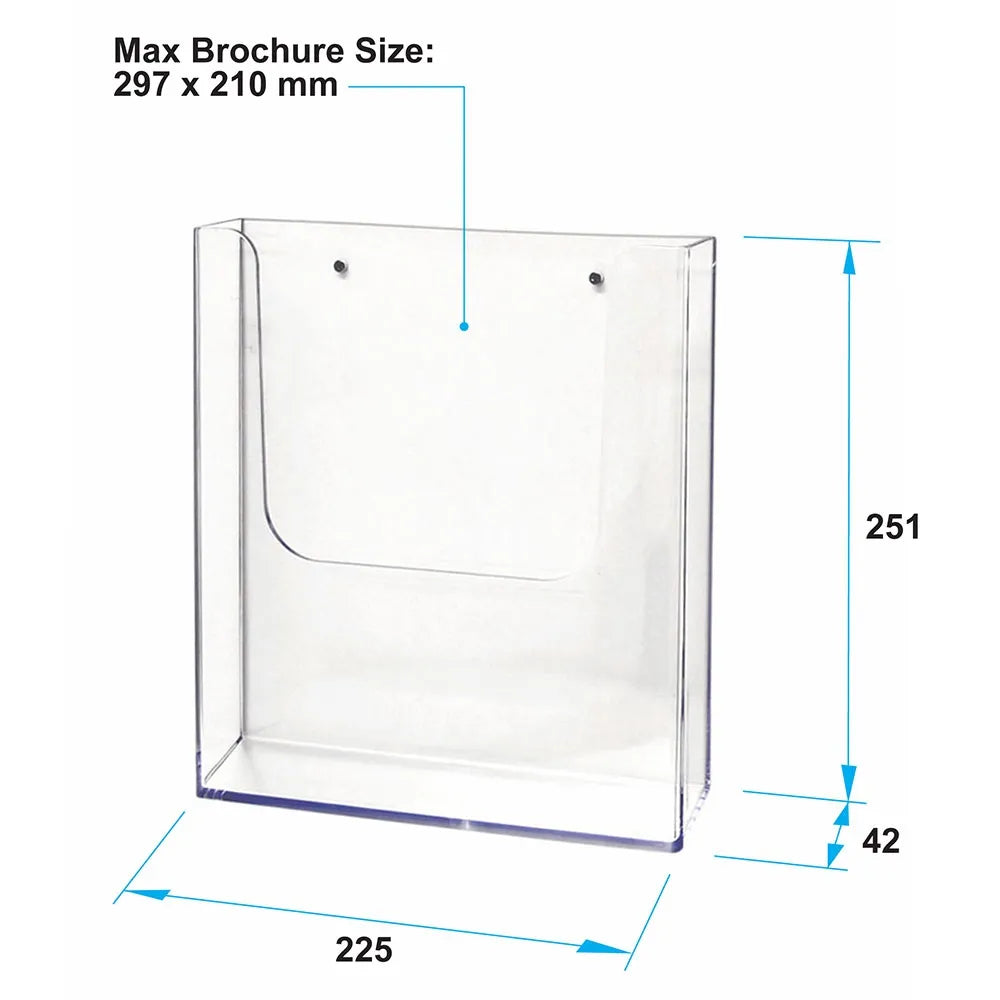 A4 Wall Mounted Brochure Holders