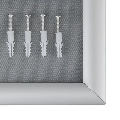 A2 Snap Lock Frame Silver 25mm Profiles Wall mount