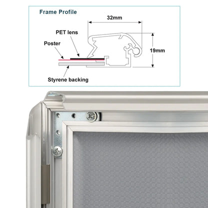 A0 Heavy Duty Snap Frames 32mm