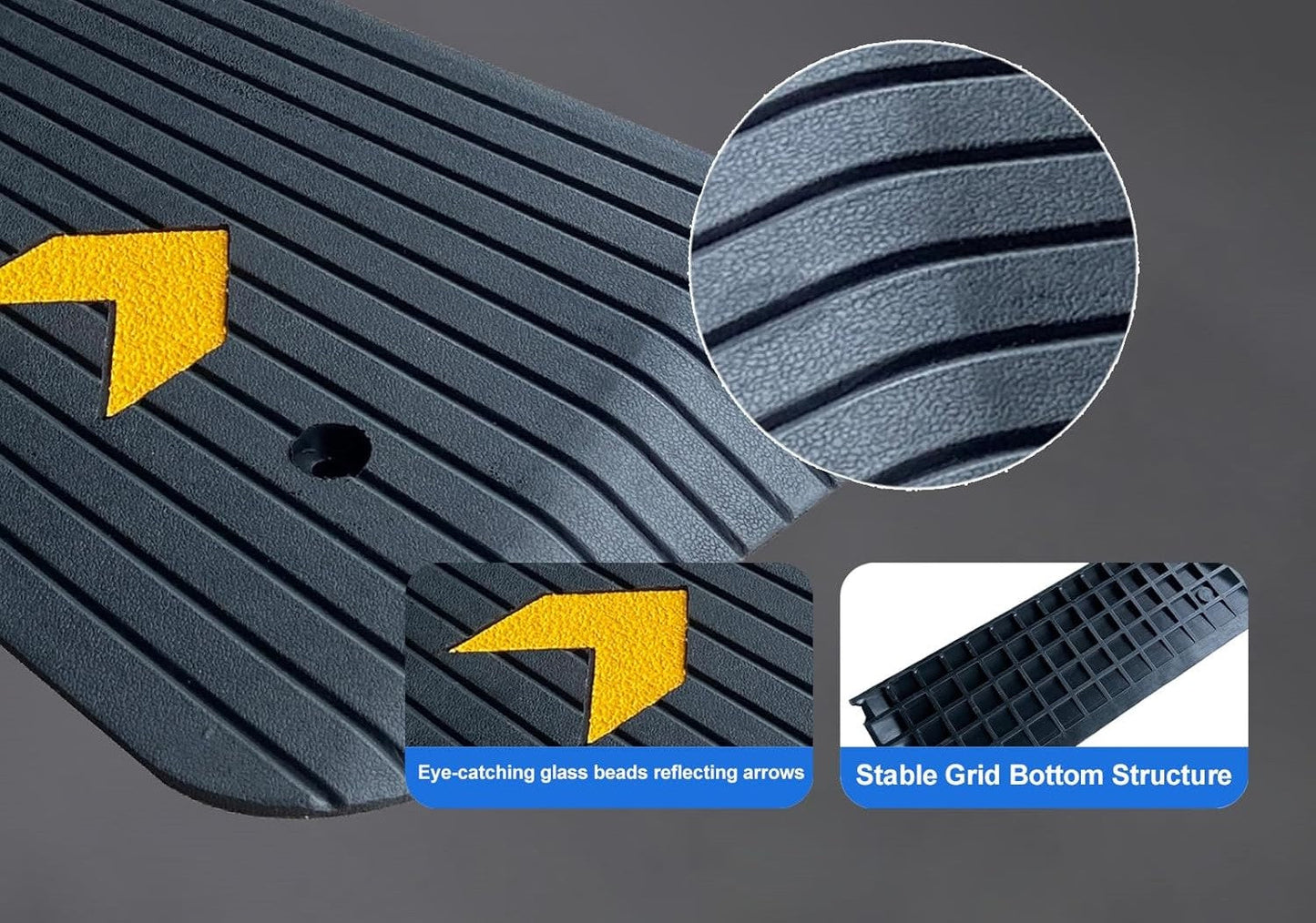 Doorway Rubber Threshold Ramp 76mm High