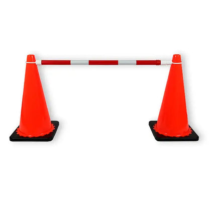 Retractable Traffic Cone Bar – Red/White Extendable Safety Barrier