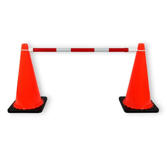 Retractable Traffic Cone Bar – Red/White Extendable Safety Barrier