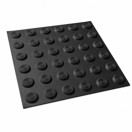 Tactile Indicator – Peel & Stick Hazard 300x300mm Black, P5 Slip Rated