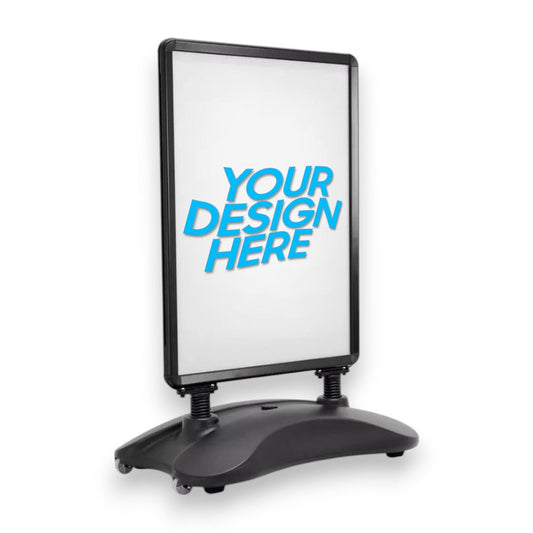 Outdoor A1 Poster Stand Black Double Sided Pavement Sign