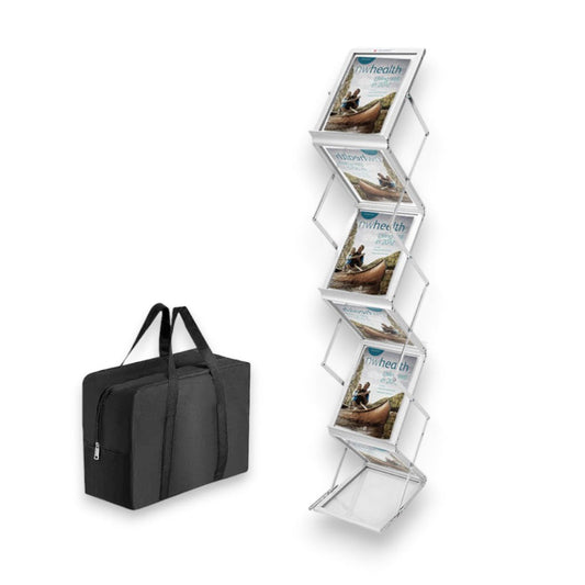 A4 Portable Literature Rack with Carrying Bag
