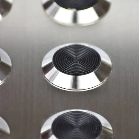 Tactile Indicator Plate Stainless Steel — Black Carb 300x600mm