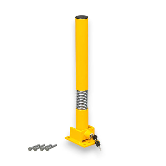 60mm Spring-Loaded Fold Down Parking Bollard – 610mm Key Lock Bollard