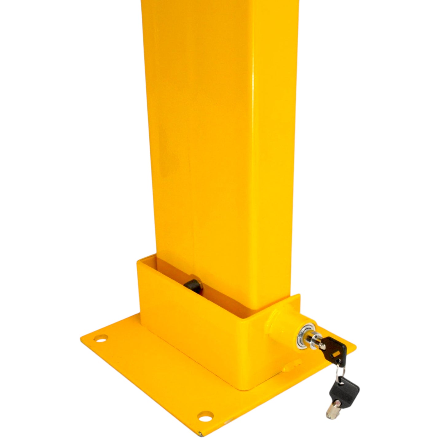 150mm × 50mm Fold Down Parking Bollard – 800mm Key Lock Parking Protector