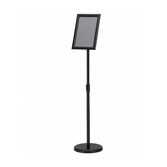 A4 Black Menu Poster Stand with Lockable Snap Frame