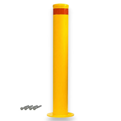 165mm Heavy-Duty Surface Mount Bollard – 1300mm Yellow Steel Bollard