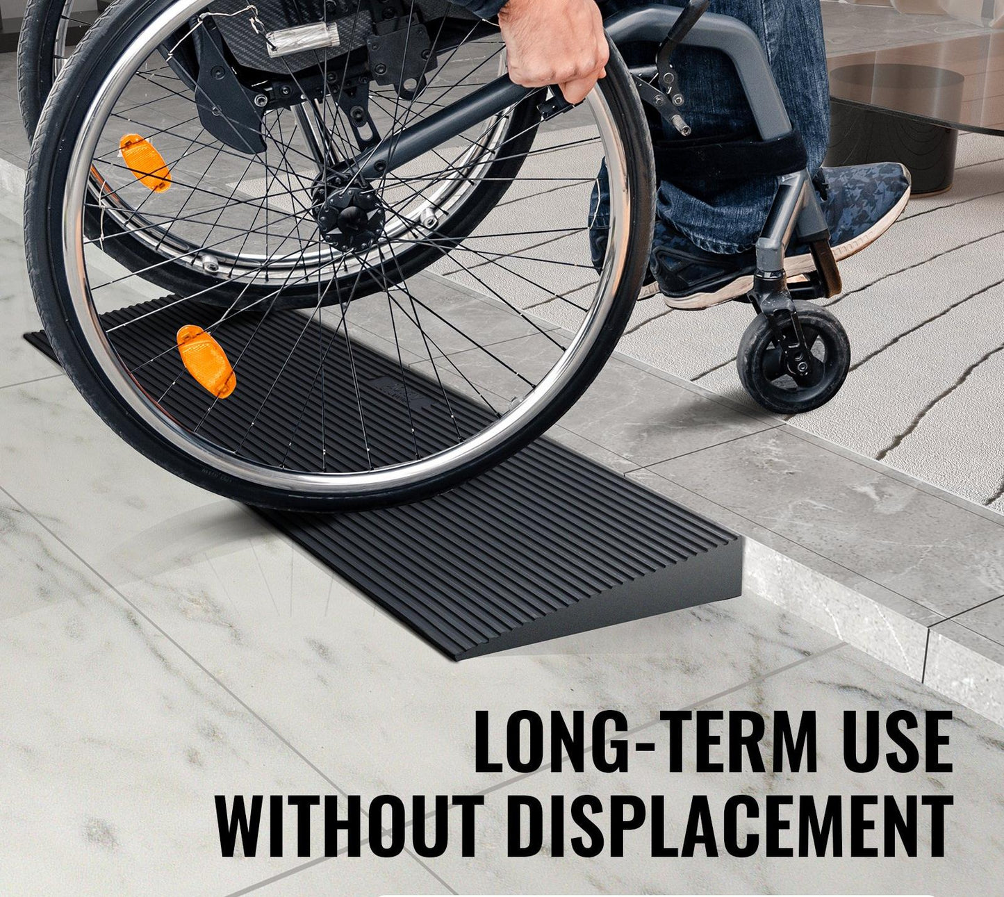 Heavy-Duty Rubber Threshold Ramp - 30mm High